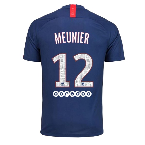 Camiseta Paris Saint Germain NO.12 Meunier 1ª 2019-2020 Azul